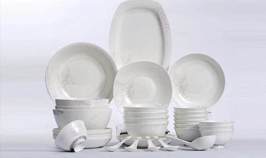 5F 隆昌瓷器 32头春雪骨瓷餐具 商品图0