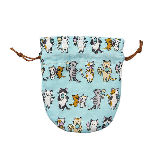 HUJI祤集Pippin收纳袋插画雪糕猫咪 商品图1