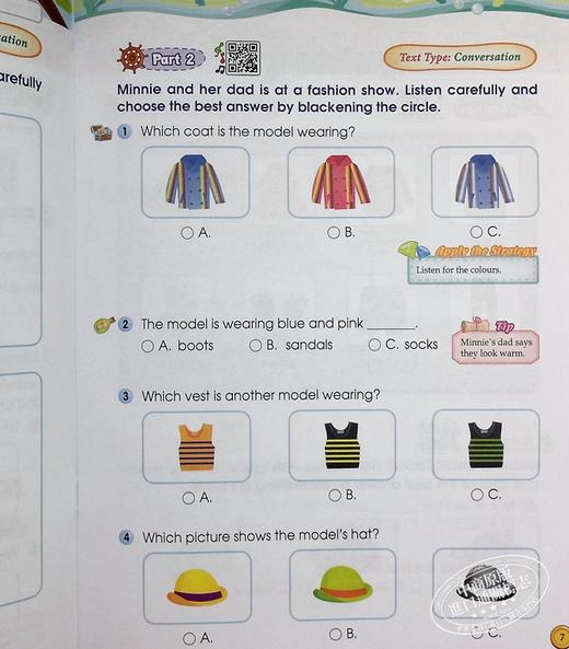 【中商原版】Athens 100 Series Listening Elect 1B 100系列听力选择考试试卷 小学1年级下 2021版 香港教育图书教图英语教辅 商品图8