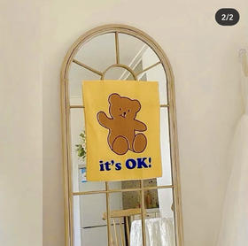 ins风 拍摄道具 房间装饰 小熊挂布