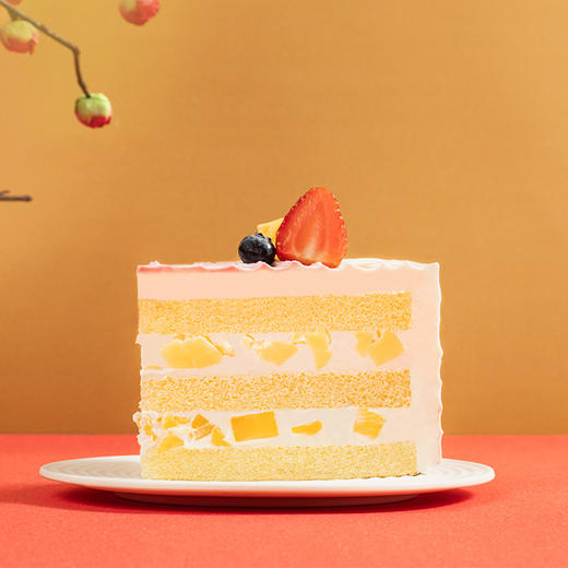 【送老人推荐】万寿福桃祝寿蛋糕，福星寿桃藏满鲜果与布丁，恭祝万寿无疆（YJ） 商品图3