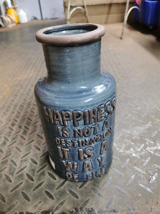 复古英文花瓶中 商品图0