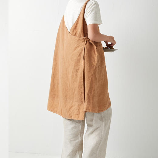 麻+汉麻围裙赭石 厨房园艺 纯麻质地 可做外搭裙 商品图3