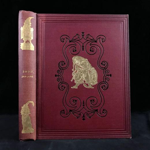 1923年1-6月 英国讽刺漫画杂志《笨拙》（含多幅彩色） 漆布精装16开 商品图0