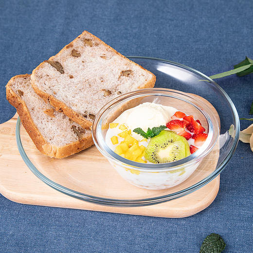 【笑麻麻荟&菲内克斯】钢化玻璃碗可爱甜品碗水果碗单个小碗冰激凌碗 个性 家用A 商品图9