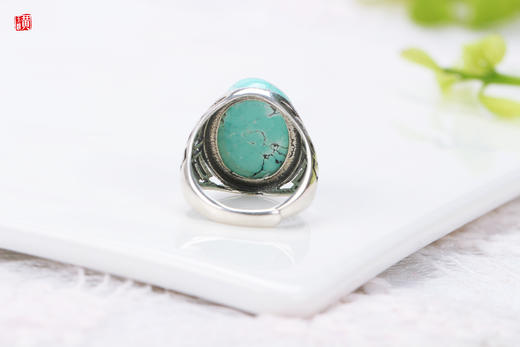 绿松戒指，925银镶 商品图5