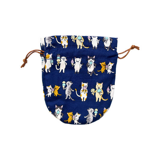 HUJI祤集Pippin收纳袋插画雪糕猫咪 商品图2