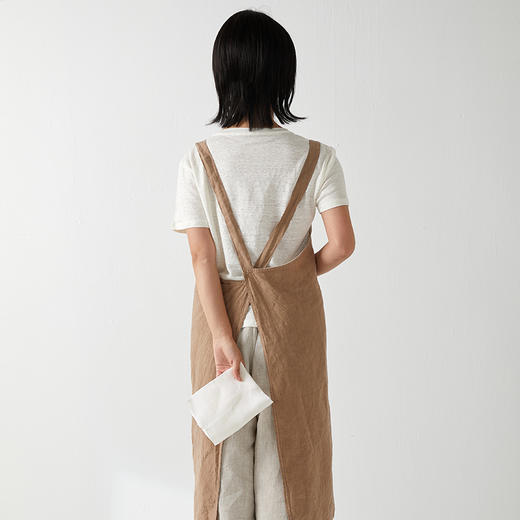 麻+汉麻围裙-泥黄 厨房/园艺 纯麻质地 商品图4