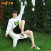 Safiya索菲娅贝壳头溶解底帆布休闲拖鞋2022新款网红风小白拖穆勒拖SF23110401 商品缩略图4
