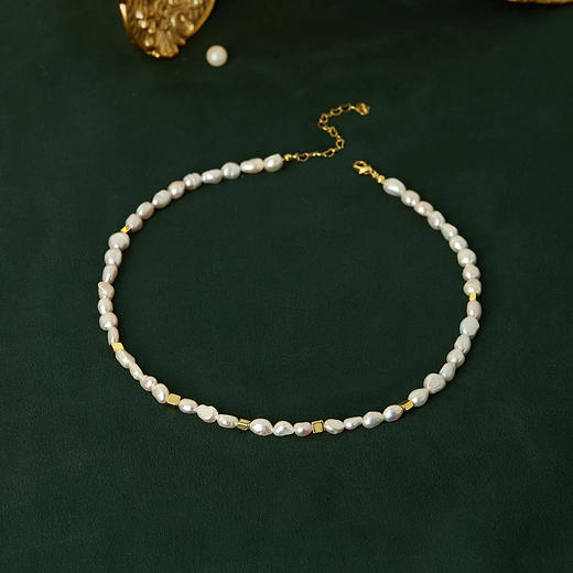 Oflye潮流饰品 天然珍珠项链女气质百搭简约锁骨链独特网红爆款配饰 商品图3