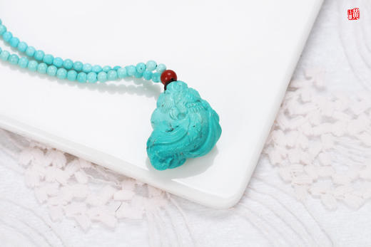 绿松貔貅吊坠   配绿松链子 商品图2