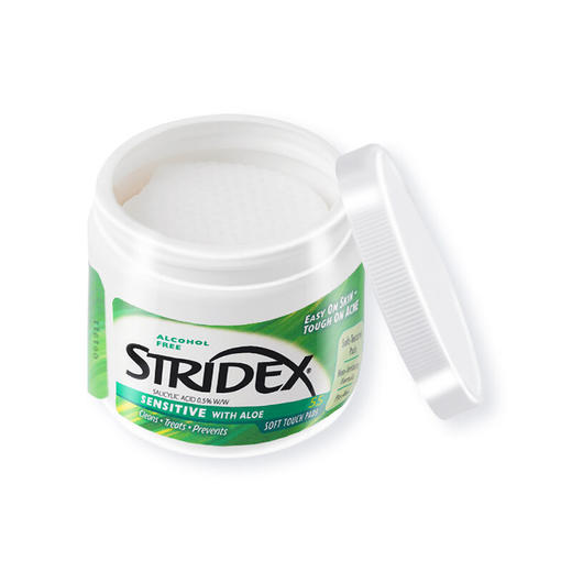 美国Stridex水杨酸抗痘去闭口粉刺黑头刷酸清洁棉片淡化痘印修复  55片/盒 商品图3