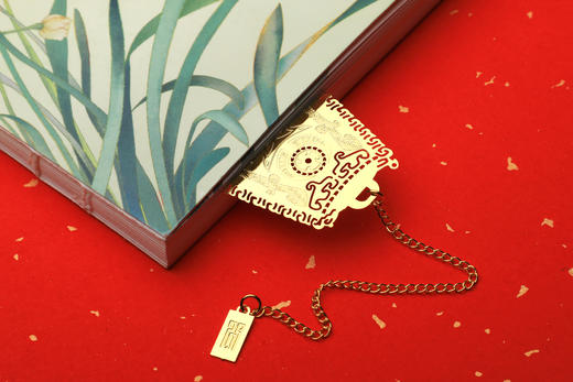 青铜器吊链书签 商品图0