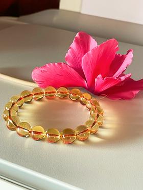 巴西净透黄水晶手链10mm