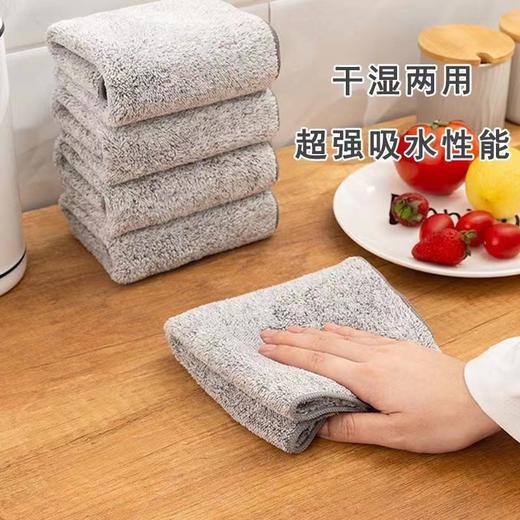 【国货之光！竹炭纤维神奇抹布】厨房油污！一“布”解决，家务好帮手，去污不粘油，免洗洁精，耐脏不发霉，加厚吸水，用了三年还舍不得扔！懒人抹布洗碗万用毛巾 商品图2