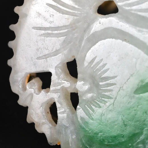 清代翡翠俏色“福寿双全”耳环 商品图7