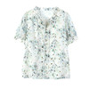 AHM jcwl5265  法式短袖碎花雪纺衬衫女夏季2022新款时尚气质短款上衣小众轻熟风 商品缩略图4