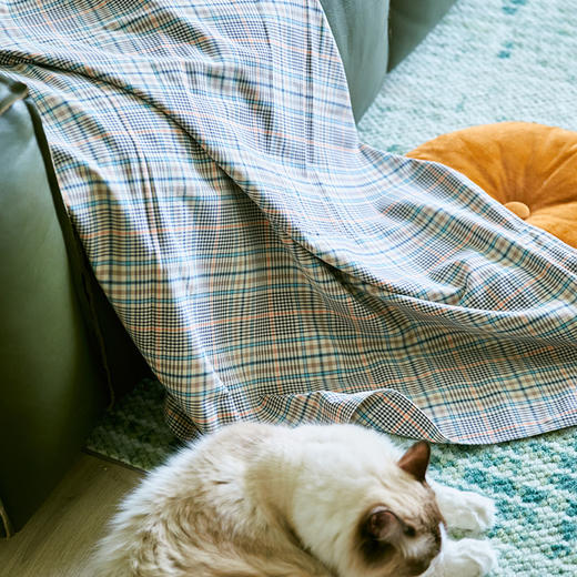 简约格纹系列空调盖毯夏季盖毯 商品图1