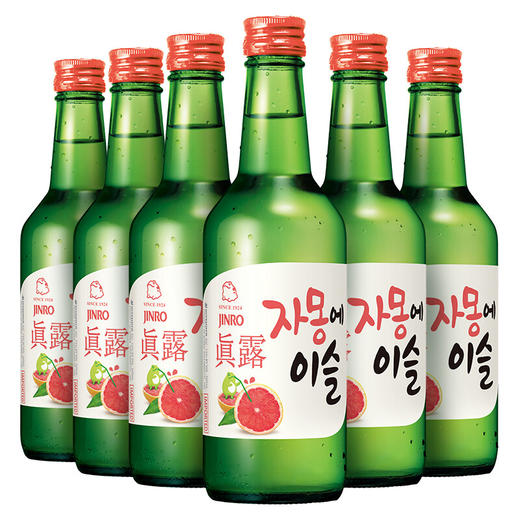 真露 韩国进口烧酒13°西柚味 360ml*1瓶/6瓶/12瓶/20瓶 商品图2