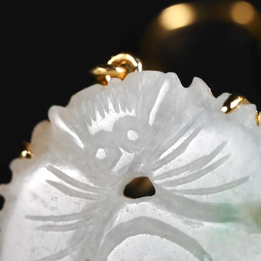 清代翡翠俏色“福寿双全”耳环 商品图5