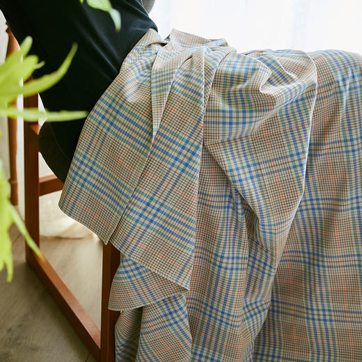 简约格纹系列空调盖毯夏季盖毯 商品图3