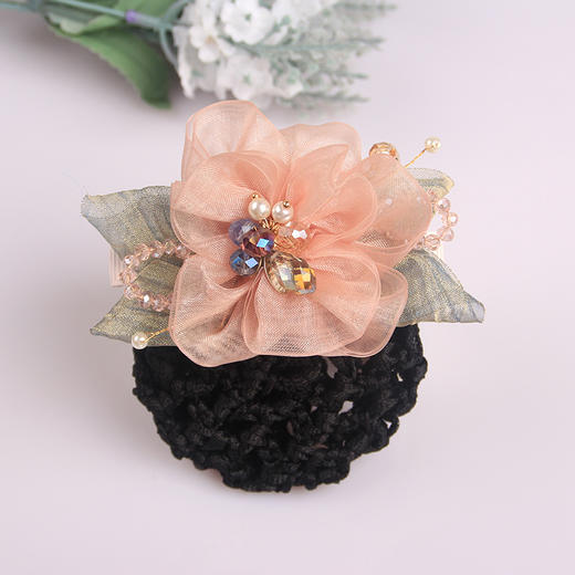 头花网兜职业盘发，护士银行酒店空姐用发夹饰品 商品图1