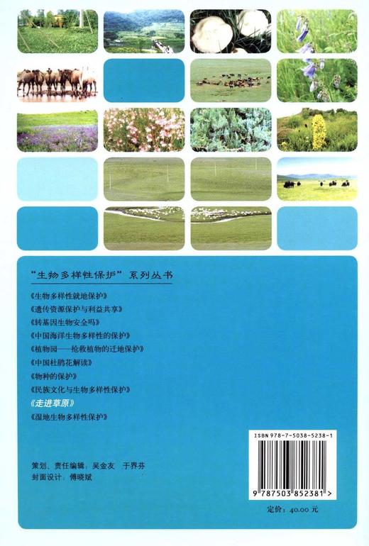 走进草原 5238 生物多样性保护系列丛书 陈佐忠 编著 草原生态系统组成与结构多样性 保护与利用 中国林业出版社 畅销书 商品图1