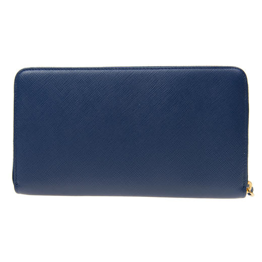 PRADA 普拉达 女士皮革珐琅三角形徽标票夹 蓝色 1ML188 QHH F0016 商品图2