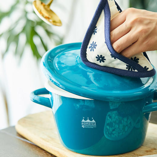 厨房格纹与花隔热垫餐桌隔热垫 商品图1