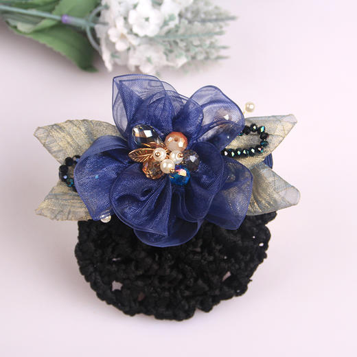 头花网兜职业盘发，护士银行酒店空姐用发夹饰品 商品图3