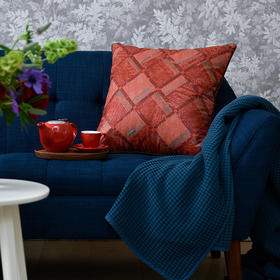 复古砖红色靠包客厅沙发抱枕