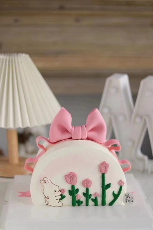 【生日蛋糕】鲜花小白兔 商品图0