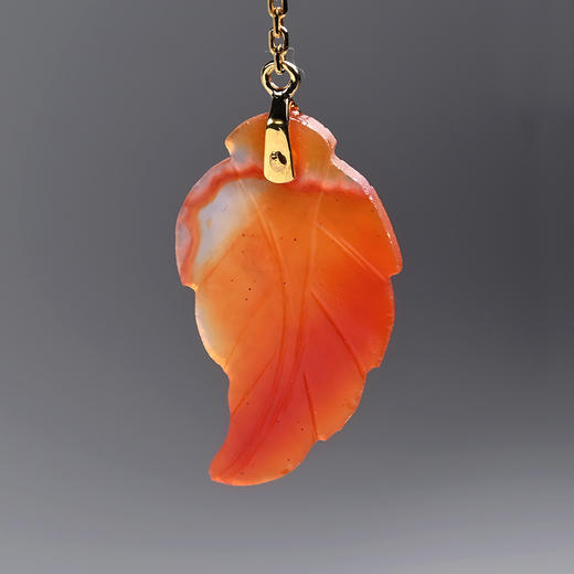 清代红玛瑙“秋叶”耳环 商品图3