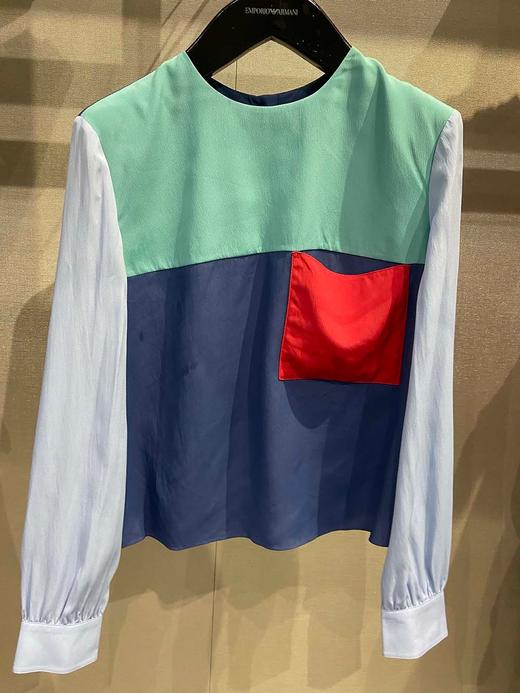 E ARMANI 罩衫女  INK16TI8805-010 .83%ACETATE 17%SILK 商品图0