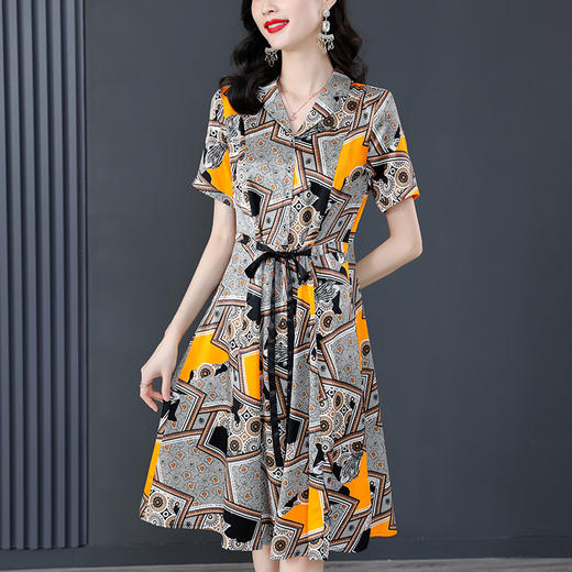 AHM snwl9356连衣裙时尚气质年轻妈妈款 商品图1