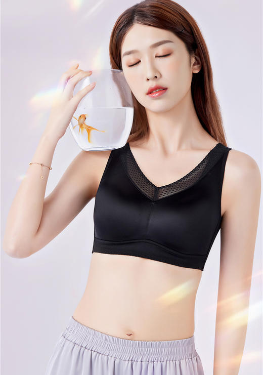 （299元/2件）蚕丝蛋白光面锁边文胸53066 商品图4