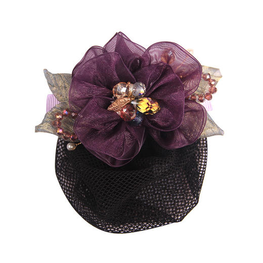 头花网兜职业盘发，护士银行酒店空姐用发夹饰品 商品图4