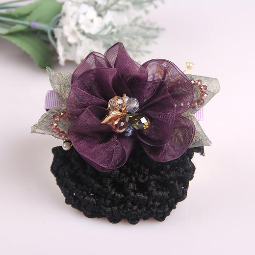 头花网兜职业盘发，护士银行酒店空姐用发夹饰品 商品图6