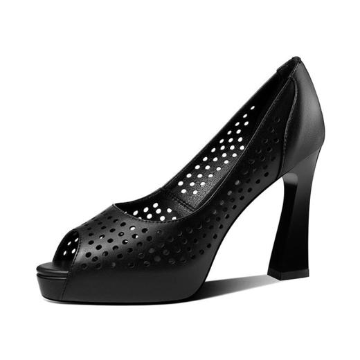 OLD22-37aa新款时尚气质防水台鱼嘴洞洞高跟凉鞋 商品图6