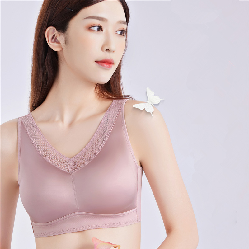 （299元/2件）蚕丝蛋白光面锁边文胸53066