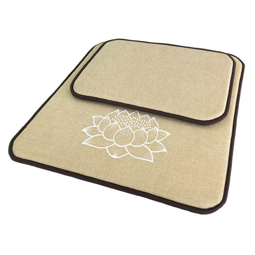 亚麻莲花形打坐垫两件套上下垫 户外地板垫加厚坐垫 蒲团禅修垫 商品图2