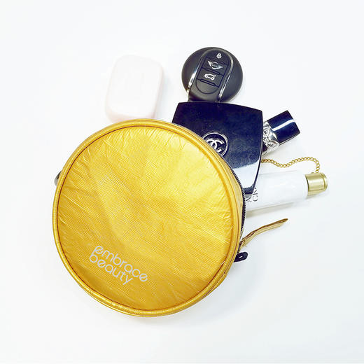 又见美物杜邦纸圆圆收纳包 EB1201DG零钱包简约便携防水硬币包迷你杂物收纳包多功能拉链手机包/钥匙包/手拿包 黄色 商品图1