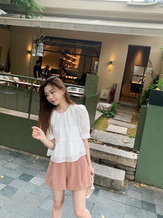 金蘑菇菇    薄荷甜茶宽松小衬衫 商品图1