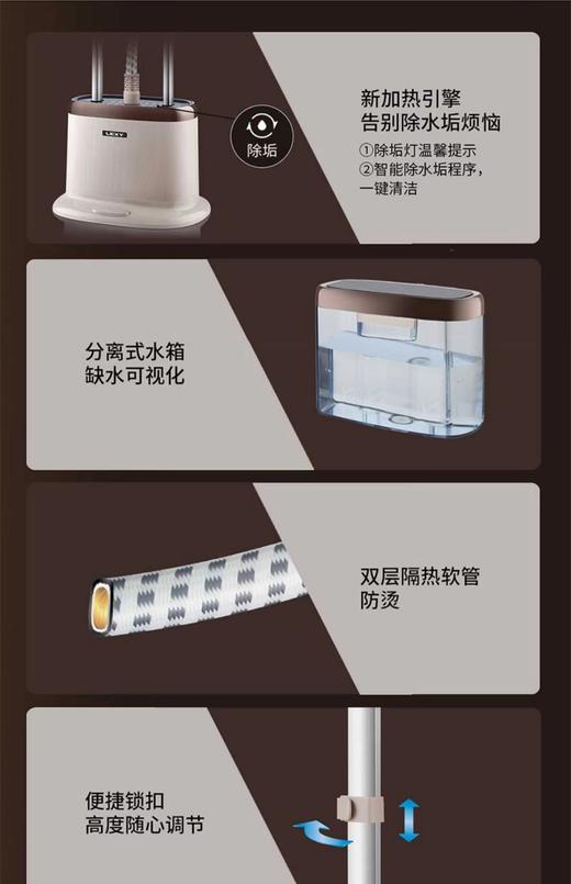 莱克挂烫机GT506家用大功率立式手持蒸汽电熨斗挂式烫斗熨烫衣服 商品图12