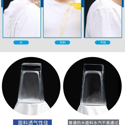 【纳米防水短袖】防水防污t恤，黑科技纳米圆领透气速干短袖T恤，男大码夏季衣服半袖短 商品图6