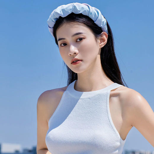 防晒遮阳帽女防紫外线贝壳帽渔夫帽沙滩帽遮脸空顶太阳帽百搭发箍 商品图1