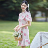 OY-220121夏季新款鱼尾连衣裙优雅气质年轻改良款灯笼袖短旗袍220121 商品缩略图1