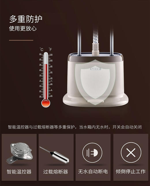 莱克挂烫机GT307家用烫衣服高温蒸汽杀菌双杆小型熨斗商用熨烫机 商品图12