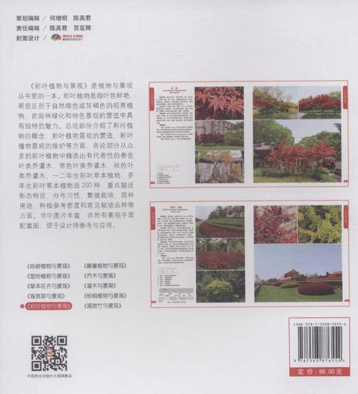 彩叶植物与景观7655 植物与景观丛书中国林业出版社正版畅销书籍 商品图4