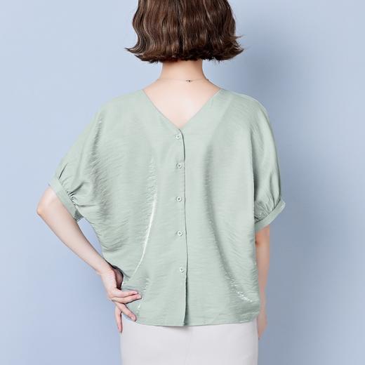 法式小众优雅，宽松两面穿别致高级感时髦洋气V领雪纺衫KQL-2536 商品图2